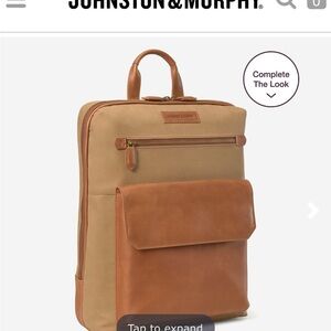 Johnston & Murphy Brown and Tan Men's Backpack